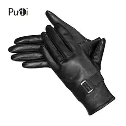 Pudi GL870 для мужчин пояса из натуральной кожи перчатки 2018 Новинка зимы перчатки Модные Стиль чёрный; коричневый 10 цвета
