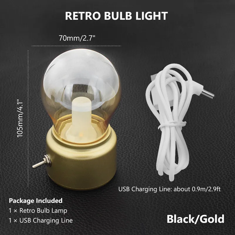 USB Rechargeable Bulb Shaped LED Night Light02