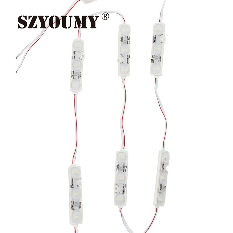 Szyoumy 5 цветов 3 светодиодный модуль 5730 SMD 55-60LM светодиодный водонепроницаемый декоративный свет для письма знак рекламы с клейкой лентой