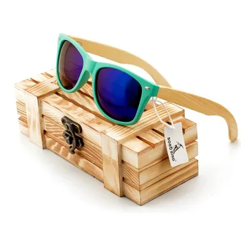 

BOBO BIRD New Sunglasses Women Polarized Wood Holder Sun Glasses Men with Retail Wooden Case Fashion Steampunk Oculos
