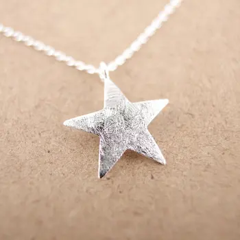 

Fashion planar equiangular five-pointed star pendant necklaces