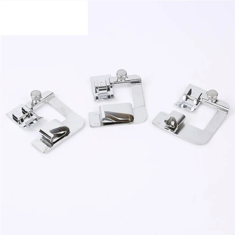 3PC Rolled Hem Pressure Foot Sewing Machine For Low Shank Adapter Sewing Tools Accessory #4A11 (6)