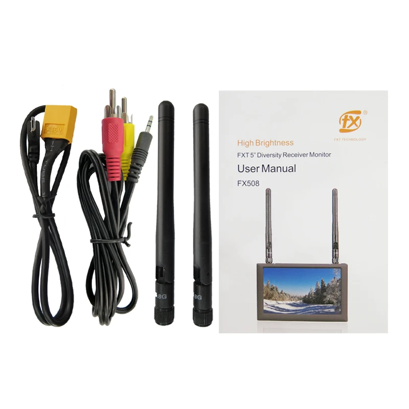 FXT FX508 монитор с высокой яркостью 5 '魸x480 8 ГГц 40CH приемника DVR для беспилотный