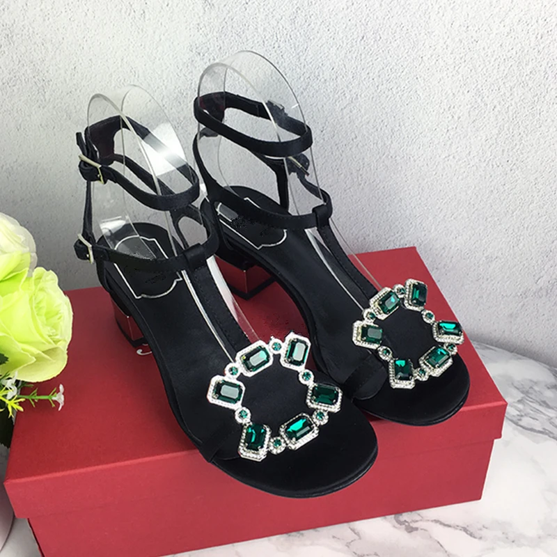 

Fashion Crystal Women Sandals Shoes Women Sandals Sexy Open Toe Gladiator High Heels Women Shoes Black Party Wedding Shoes Woman