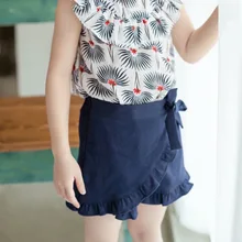 Новинка; шорты средней длины с бантом и оборками для девочек; милые детские летние штаны розового, синего и белого цвета;