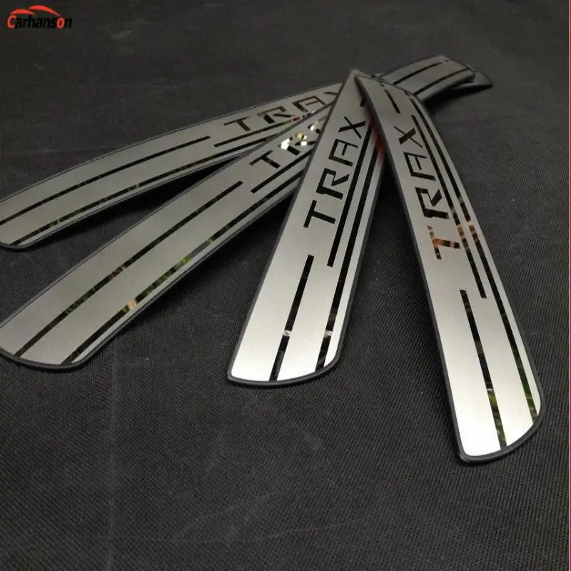 For Car Styling Accessories Chevrolet TRAX 2014 2018 Door Sill Scuff
