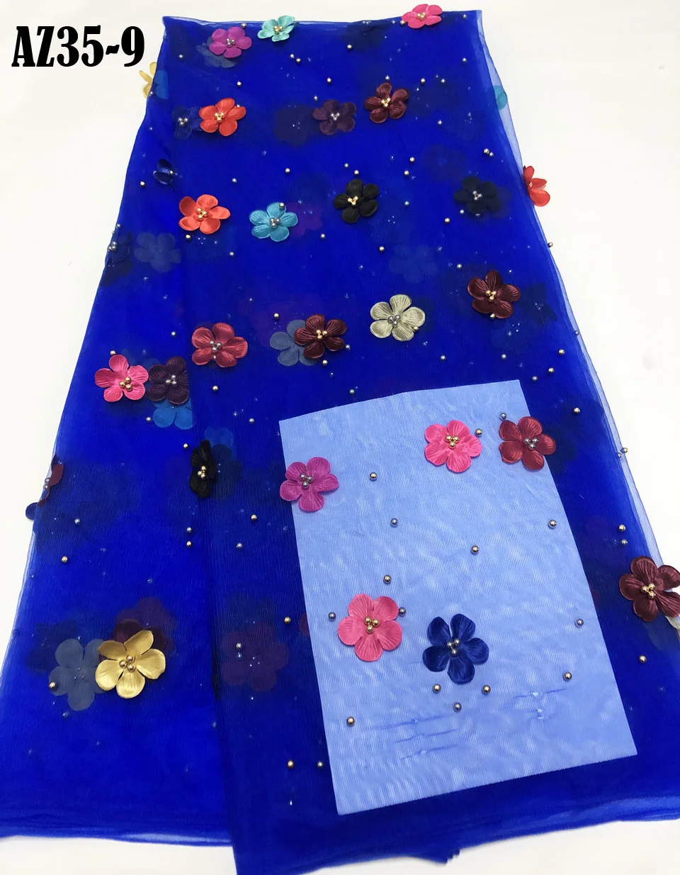 

African Laces Fabric with Beads 3d Lace Fabric 2019 High Quality Lace Nigerian French Lace Fabric for Wedding Dress ZA120