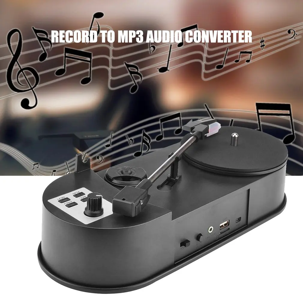 

USB Portable Mini Vinyl Turntable audio Player Vinyl Turntable to MP3/WaV/CD Converter without the PC 33RPM C008
