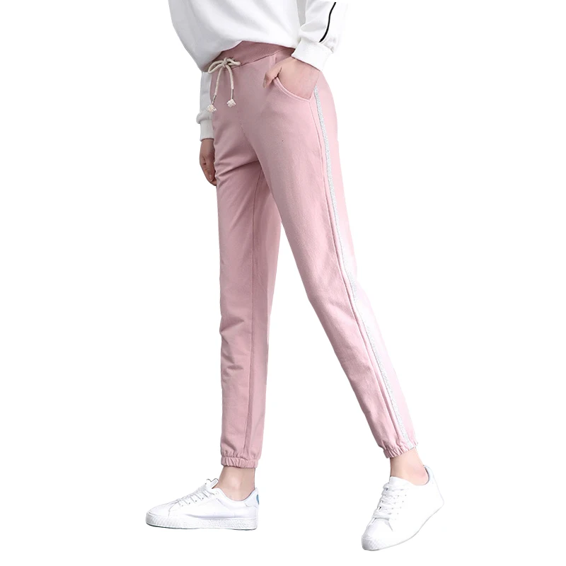 

Women Pants Healthy Cotton High-Quality Pink Pants Ankle-Length Pants 2018 Fashion Spring Autumn Casual Trousers Female Clothes
