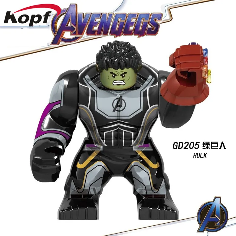 

Building Blocks Avengers 4 Endgame Space Iron Man Hulk With Red Golve Plastic Mini Bricks Figure For Children Gift Toys GD205