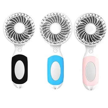 

Handheld USB portable mini charging small fan with mini makeup mirror & fan bracket for Home/Office/Travel/Outdoor