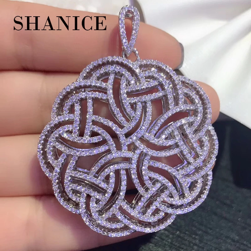 Круглый Цветок SHANICE 1 шт. 45x45 мм полый кулон ожерелье коннектор медальон
