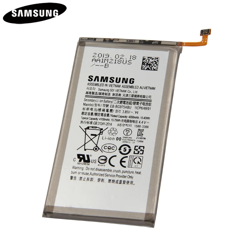 EB-BG975ABU аккумулятора для телефона для samsung GALAXY S10+ S10 Plus SM-G9750 G9750 4100 мАч подлинный сменный аккумулятор