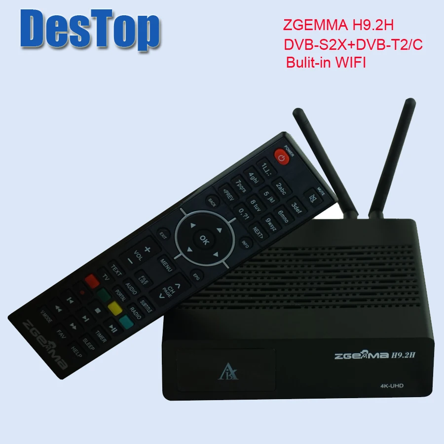 Новый 4K спутниковый ТВ приемник Engima2 zgemma h9.2h DVB S2X + T2/C тюнер muli stream bulit в WIFI 2