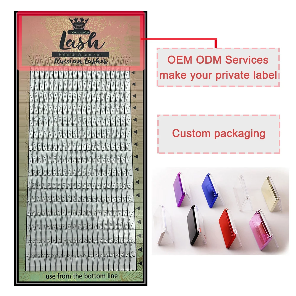 Extensão dos Cílios Frete Grátis Cases Lote Pré Fanned 3d 4d 5d 6d Lash Premade Volume Fãs Coreia Seda Pbt Extensão Bandeja 5 - 6 Frete grátis 5 casos lote pré fanned