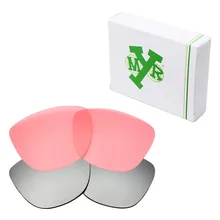 2 пары Mryok Анти-Царапины замена линз для солнцезащитных очков Оукли Frogskins Серебро Титан и HD розовый