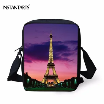 

INSTANTARTS Fashion Landscape Paris Eiffel Tower Print Women Messenger Bags Brand Design Mini Crossbody Bag Ladies Handbags