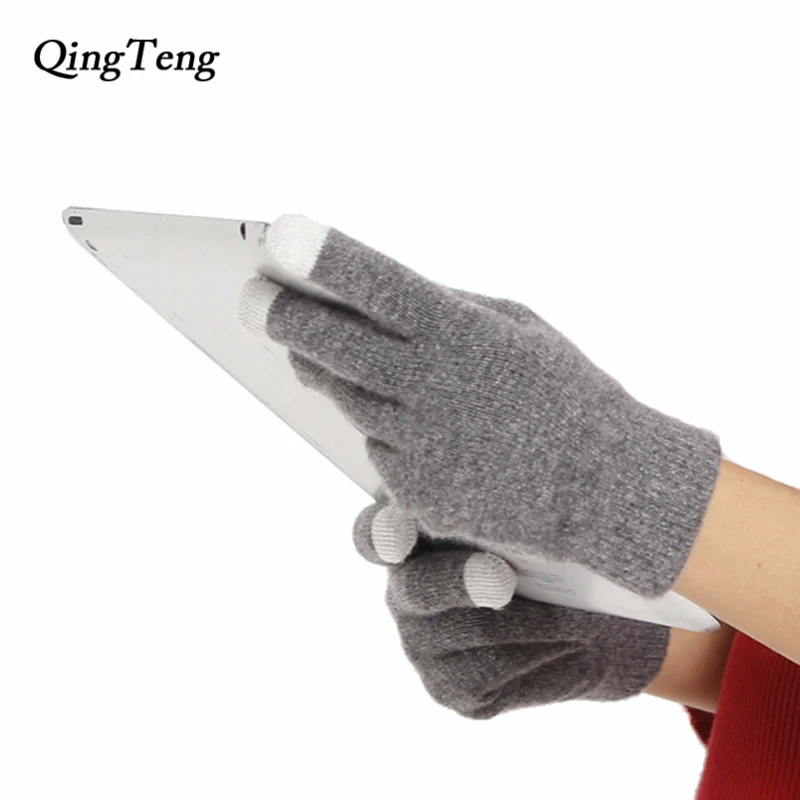 

Phone Touch Gloves Women's Cashmere Phone Touchscreen Knitted Gloves And Mittens Women's Winter Wool Thickening Warm
