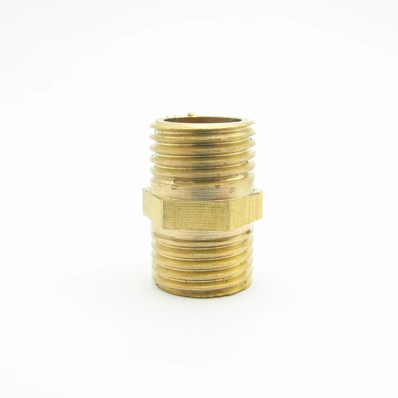 

1/4" BSP Male Thread Brass Pipe Fitting Hex Nipple Coupler Connector Adapter For Water Fuel Gas Length 20.8mm