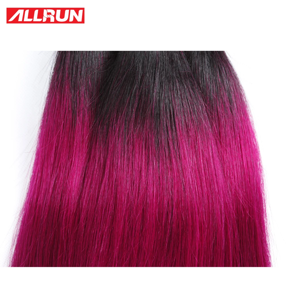 Allrun Pre Colored Ombre T1B 118 Red Straight Human Hair Bundle 1 Piece Remy Brazilian Human Hair Extension 100 Gram Two Tone Allrun Pre Colored Ombre T1B 118 Red Straight Human Hair Bundle 1 Piece Remy Brazilian Human Hair Extension 100 Gram Two Tone