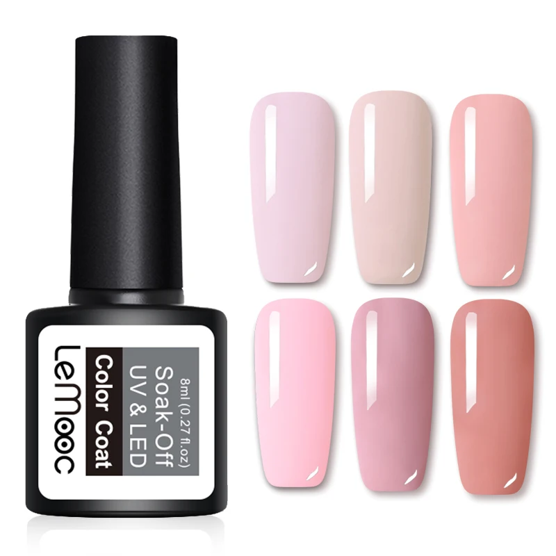 

LEMOOC 8ML Gel Varnish UV LED Light Color Nail Gel Stamping Art Paint Gel Nail Polish Hybrid Varnish Summer Gel Nail Polish