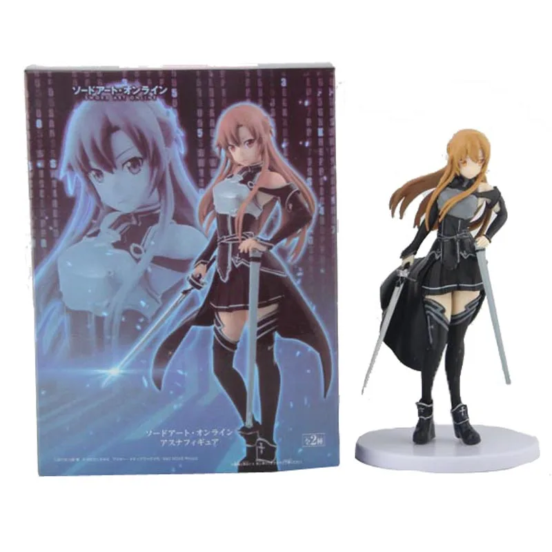 Anime Sword Art Online Asuna Figure SAO Knights of Blood Toy With Box 17cm