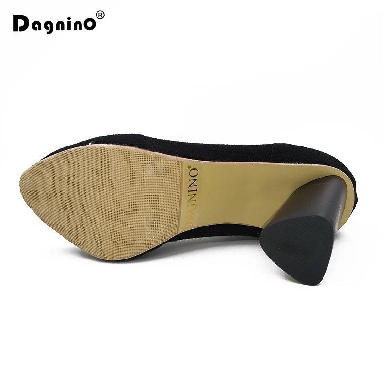DAGNINO/эластичные ботильоны на высоком массивном каблуке женские весенние