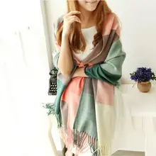Scarf Women Winter Cachecol Women European And American Style !2017 Winter Light Fringe Scarves Long Shawl Tassel Cashmere Cg