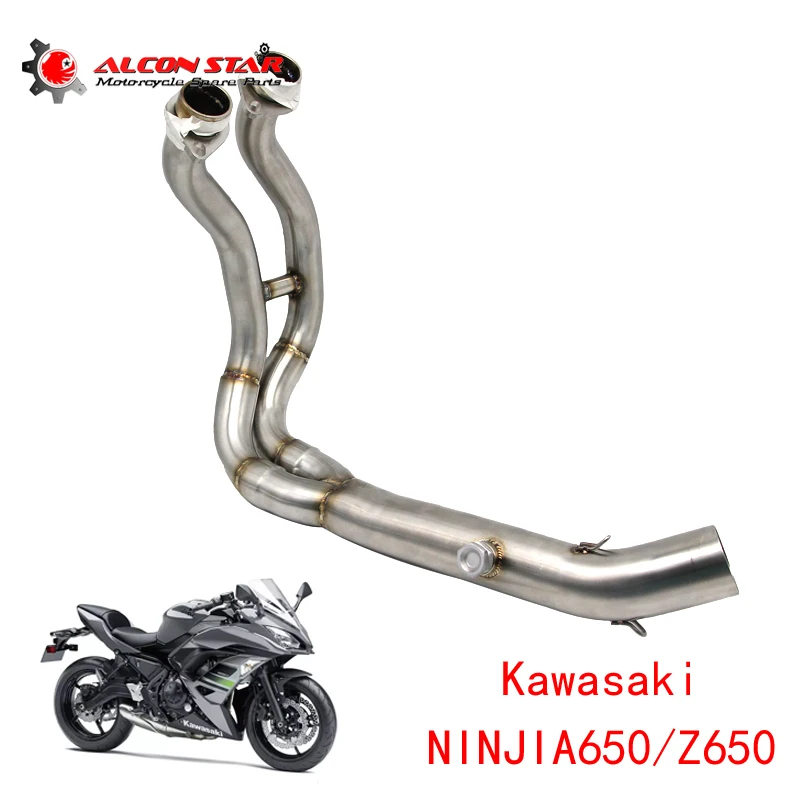 Alconstar For Kawasaki NINJIA650/Z650 Motorcycle Exhaust Middle Pipe