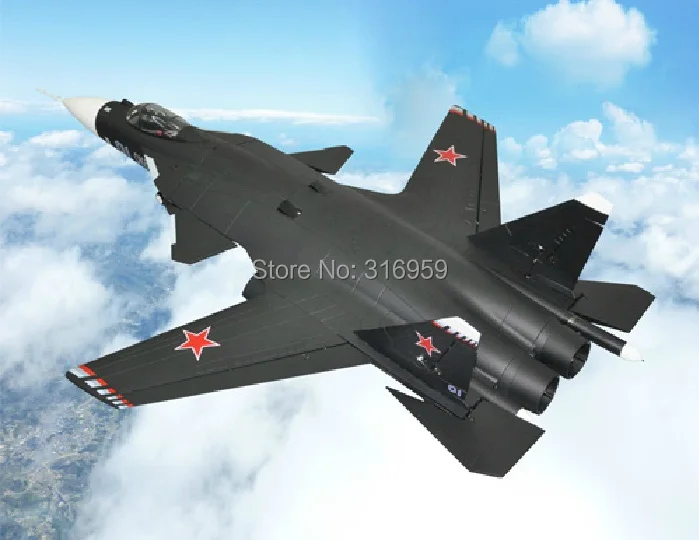 

Russian Military Double Vector SU47 Fighter Berkut RTF EDF Jet plane RC model 70mm twin-duct aircraft Electronic Model