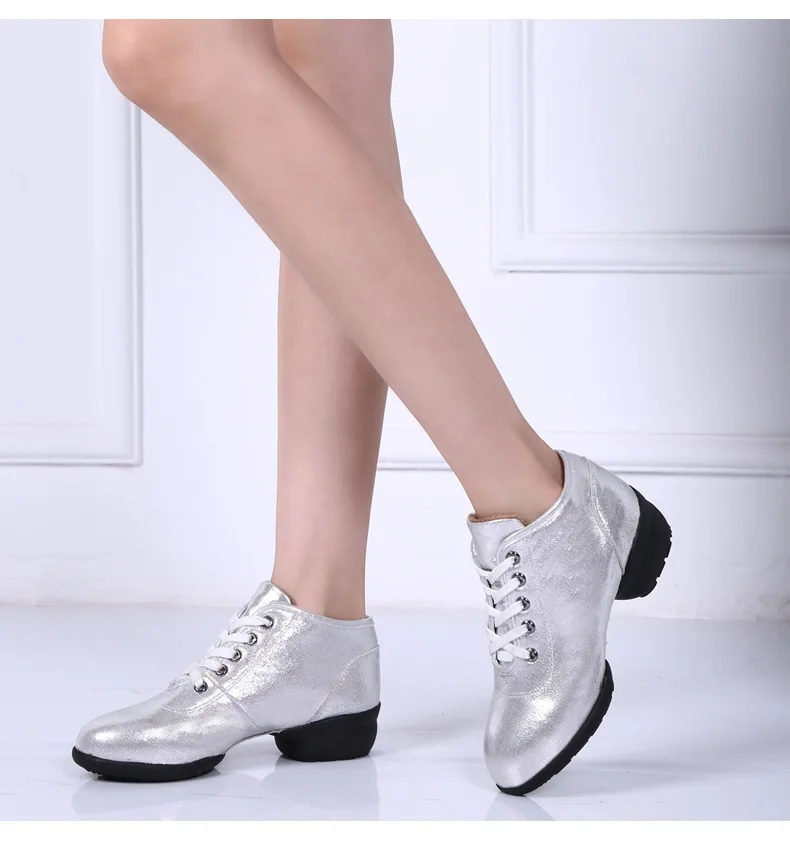 SWYIVY/золотистые танцевальные ботинки, дышащая обувь для выступлений на сцене, 2018 мягкие нескользящие спортивные ботинки для девочек