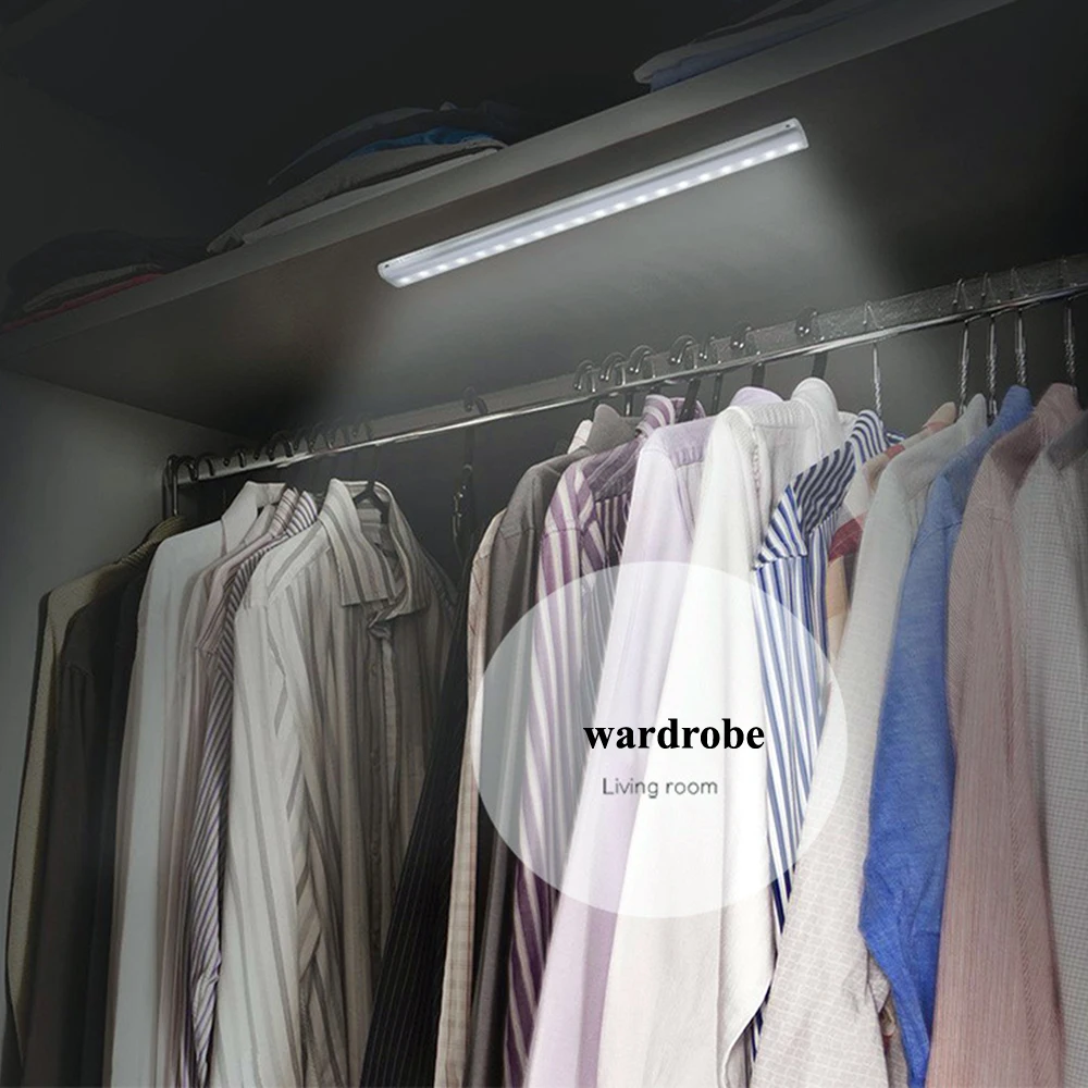 GO OCEAN Under Cabinet Lights Kitchen Lighting IR Motion Sensor 20 LEDs Night Lamps USB Chargeable Stair Light Closet Lamp (11)