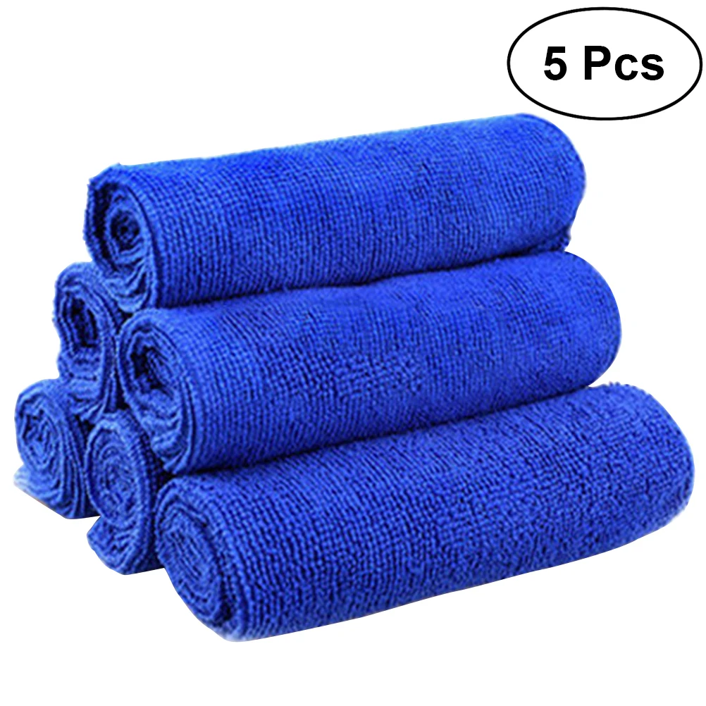

5pcs Microfiber Towel Cleaning Cloth Soft Microfiber Cloths Car Auto Wash Dry Clean Polish Cloth for Kitchen Dirt Cleaning