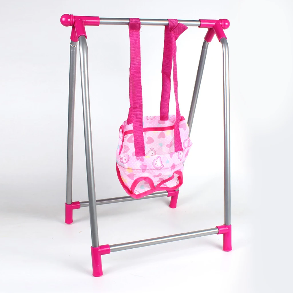 Nursery Room Furniture Decor - ABS Baby Doll Swing Rocking Chair for 9-12inch Reborn Doll for Mellchan Doll Accessories