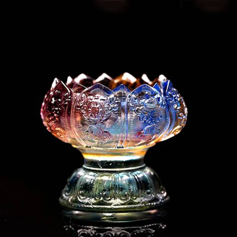 

Colored Glaze Lotus Flower Candle Holder Buddha Lamp Buddhist Candlestick Holders Fornasetti Candle Party Wedding Stand Light