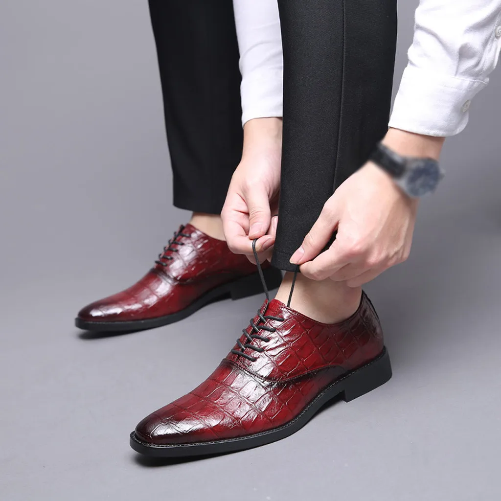 Модная обувь года; модная мужская обувь в деловом стиле с острым носком; на шнуровке; Соответствие цвета обуви; кожаная обувь; 25