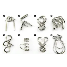 8 шт./компл. паззл Металическая проволока IQ головоломки Пазлы игра для взрослых детей