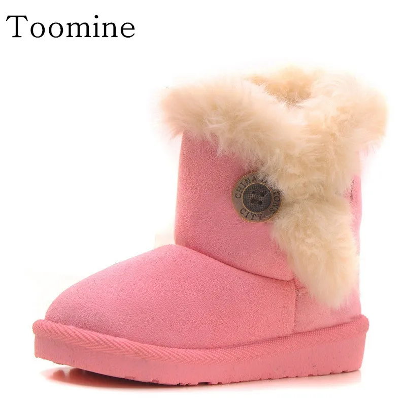 Goede Jongens Meisjes Snowboots Winter Enkel Voor Kinderen Schoenen Nieuwe Suede Warm Boot Kind Fashion Sneaker Peuter Schoenen Voor Kinderen meisjes