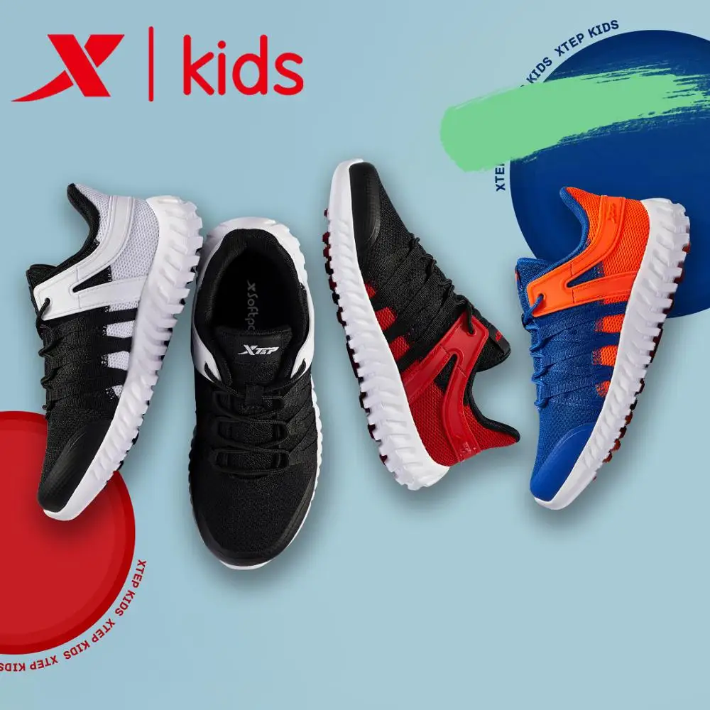 

Xtep Boy running shoe summer sports shoes children mesh kid sneakers 681115119188
