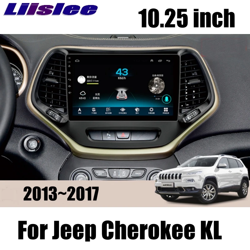 Для Jeep Cherokee KL 2013~ LiisLee Автомобильный мультимедийный Телевизор gps аудио Hi-Fi Радио Стерео стиль 10,25 дюймов навигация NAVI