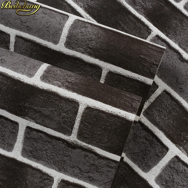 Beibehang кирпичная настенная бумага для гостиной, фоновая настенная бумага для телевизора, водонепроницаемая настенная бумага, рулон 3D кирпичной настенной бумаги, напольное покрытие