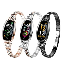 H8 Women Fashion Smart Watch Metal Watch Heart Rate Blood Pressure Oxygen Detection Waterproof Android IOS Smartwatches Bracelet