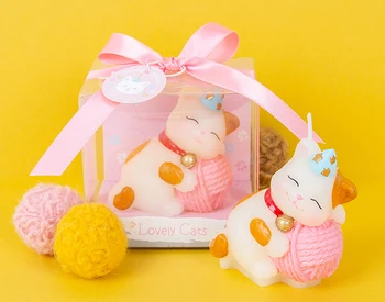 

Creative cake candle cut cats Hand-painted candles candles baking accessorie