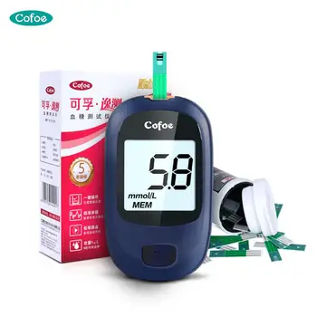 

Cofoe Yice Blood Glucose Meter Kit with Tset Strips & Lancets Needles for Diabetes Blood Glucometer Blood Sugar Detection