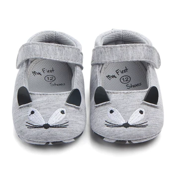 

Cartoon Cat Baby Newborn Girl Mary Jane Shoes Prewalker Infant Soft Soled Cotton Princess Ballet BeBe Sneakers New Design