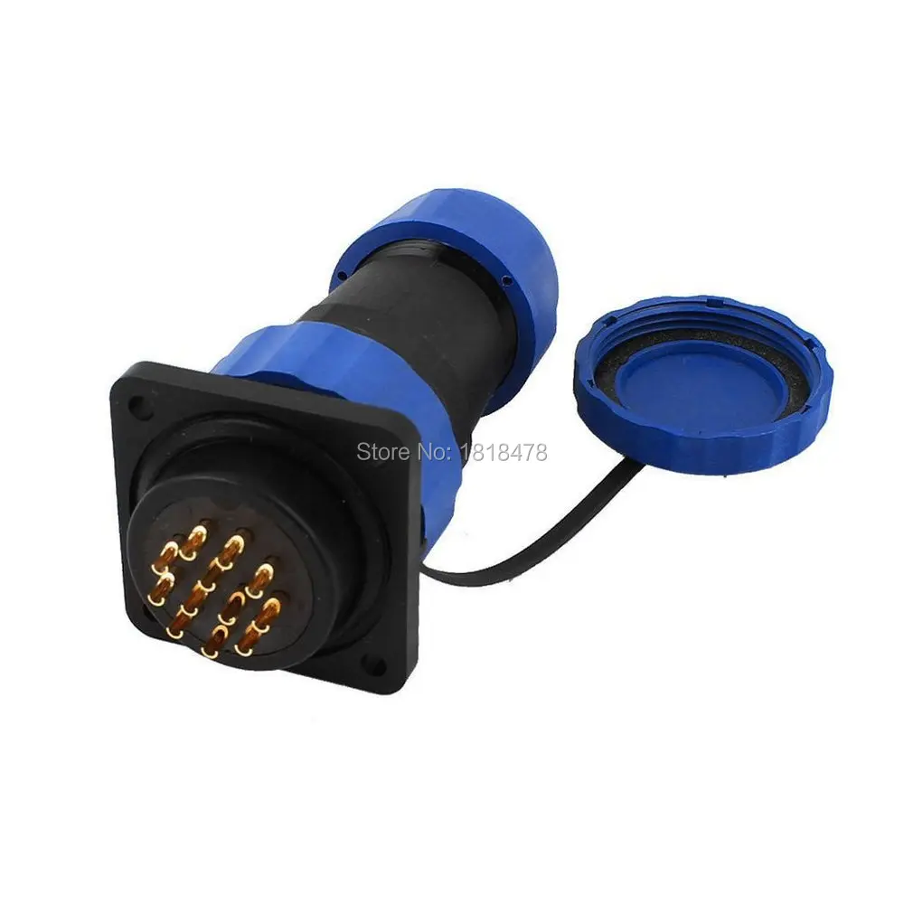 

SD28 28mm 12 Pin 12P Square Flange Waterproof Aviation Connector Straight IP68
