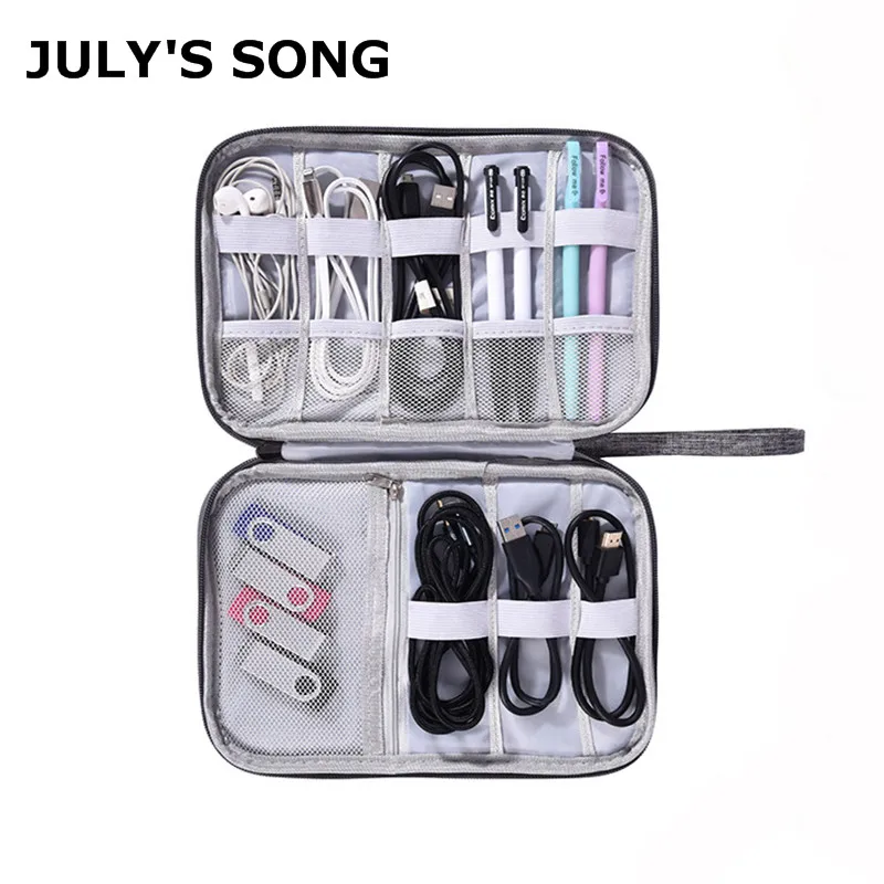 Bolsa de Viagem Julysong Canção Portátil Digital Cation Telefone Cabo Dados Carregador Organizador Eletrônico Grande Capacidade Dispositivo Bolsa s