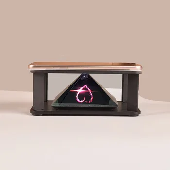 

3D Holographic Projector Pyramid Four-dimensional Image Display Portable For Mobile Phone HJ55