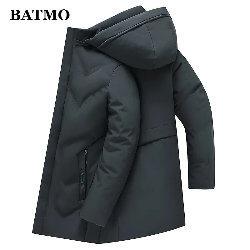 

BATMO 2019 new arrival winter high quality hooded parkas men,men's hooded jackets ,plus-size L-4XL 1988