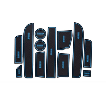 

12pcs Non-Slip Rubber Interior Car Door Armrest Storage Panel Mat Cup Holder Slot Pad Cover Sticker For BMW 5 Series